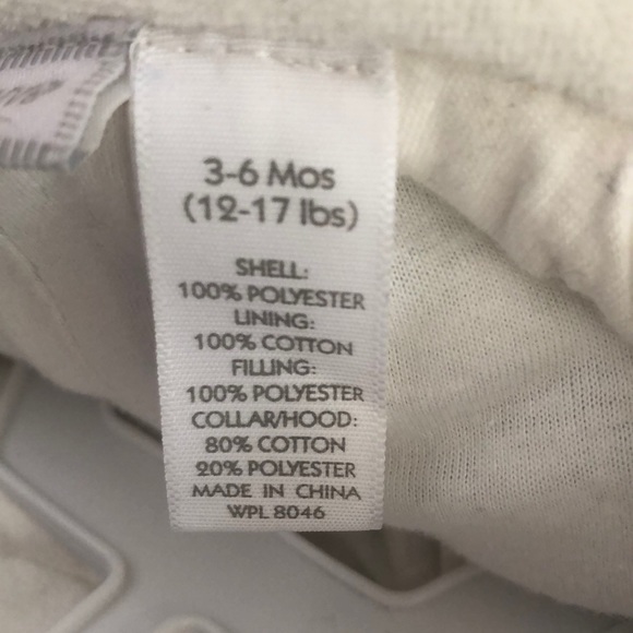 Baby girls white winter jumpsuit - Picture 5 of 5